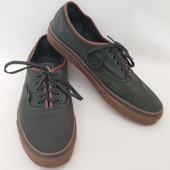 olive green mens vans